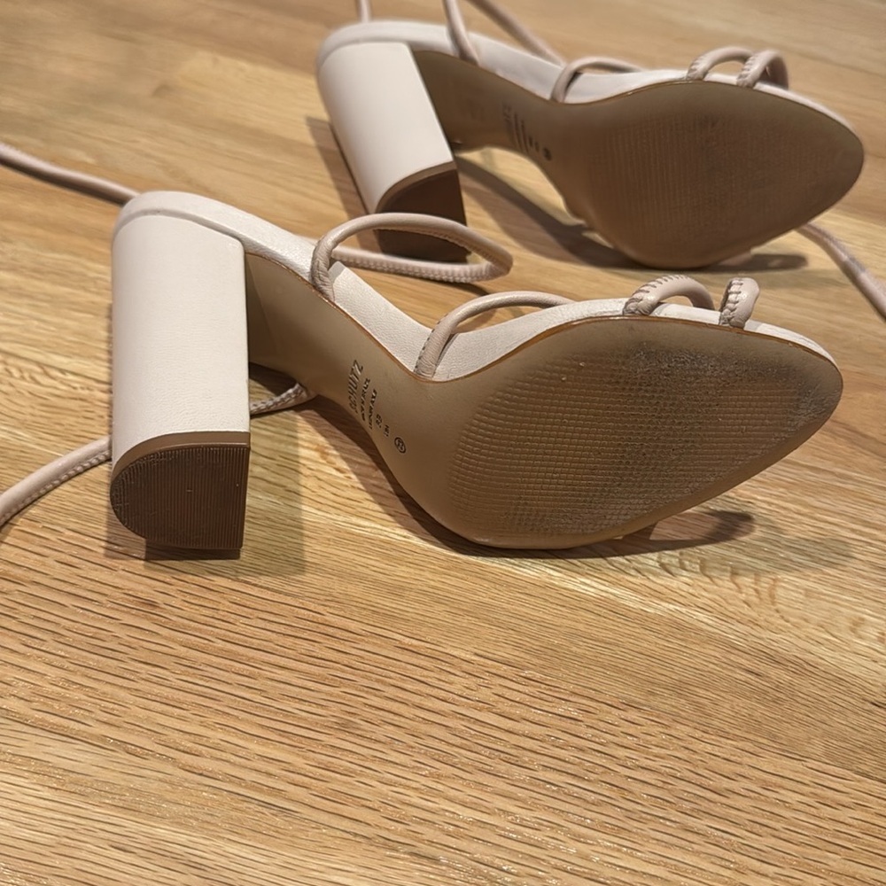 Schutz Women's Cream Strappy Sandals - Picture 5 of 5